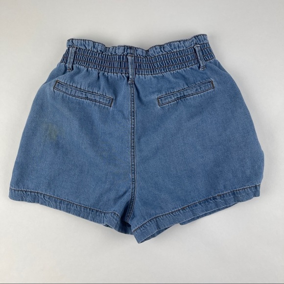 Forever 21 Jean Shorts Womens Medium Blue Denim Elastic Waist - Picture 7 of 7
